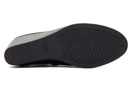 Women WomenSutton Black Leather Wedge Boot Black Leather TOMS Exclusives