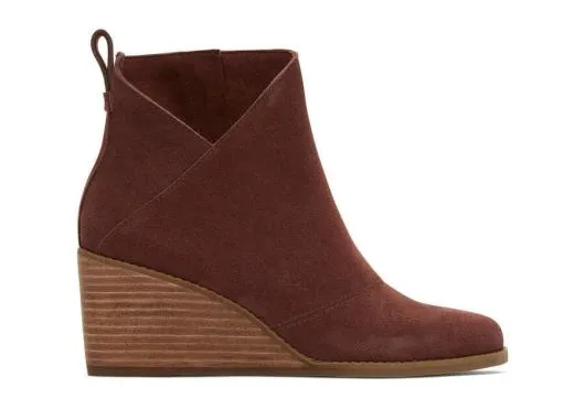 Women WomenSutton Chestnut Suede Wedge Boot Chestnut TOMS Boots and Booties