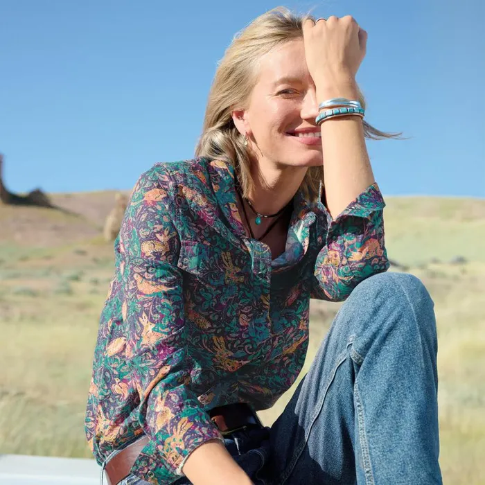 Women Woodsong Joy Shirt Eclipse Sundance Catalog Tops