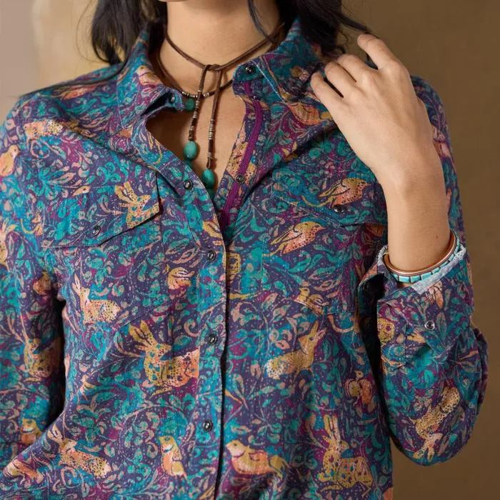 Women Woodsong Joy Shirt Eclipse Sundance Catalog Tops Women Woodsong Joy Shirt Eclipse Sundance Catalog Tops