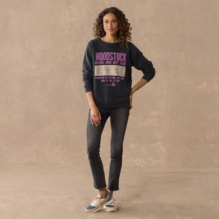 Women Woodstock Sweatshirt Vintage Black Sundance Catalog Tops Women Woodstock Sweatshirt Vintage Black Sundance Catalog Tops