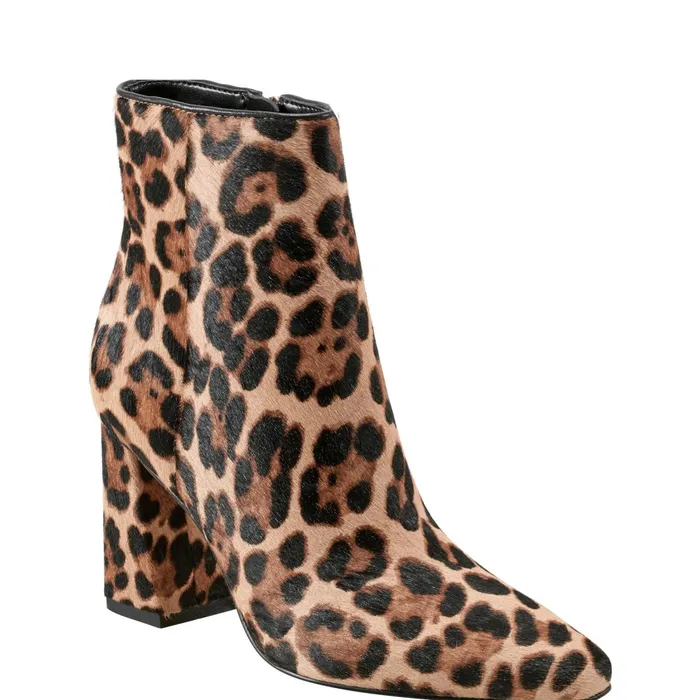 Women Yanaraly Heeled Bootie Leopard Marc Fisher Boots and Booties
