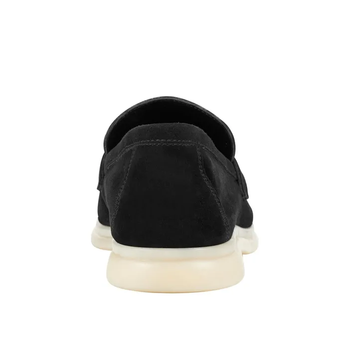 Women Yanelli Casual Loafer Black Suede Marc Fisher Loafers and Flats