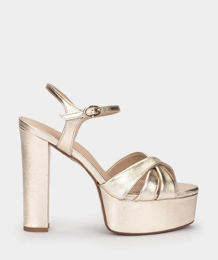 Women Zarautz Metallic 8211 Heeled Sandals Pedro Miralles
