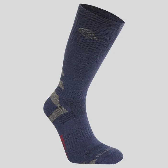 WomensEquipment Socks Craghoppers Insect Repellent Adventure Wool Blend Socks Blue Navy Coast Grey