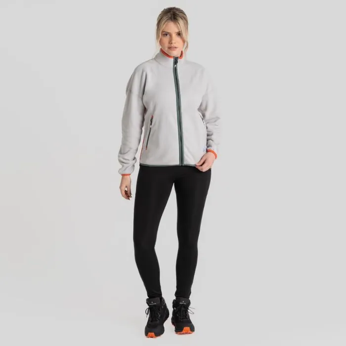 Womens Full Zip Fleece Craghoppers CO2 Renu Full Zip Fleece Light Grey Marl Womens Full Zip Fleece Craghoppers CO2 Renu Full Zip Fleece Light Grey Marl