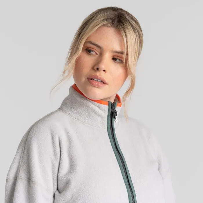 Womens Full Zip Fleece Craghoppers CO2 Renu Full Zip Fleece Light Grey Marl Womens Full Zip Fleece Craghoppers CO2 Renu Full Zip Fleece Light Grey Marl