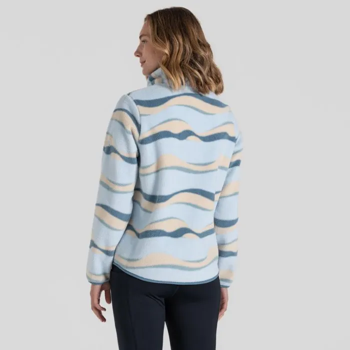 Womens Half Zip Fleece Craghoppers Althea Half Zip Fleece Sky Blue Print Womens Half Zip Fleece Craghoppers Althea Half Zip Fleece Sky Blue Print