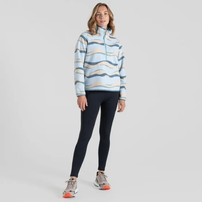 Womens Half Zip Fleece Craghoppers Althea Half Zip Fleece Sky Blue Print Womens Half Zip Fleece Craghoppers Althea Half Zip Fleece Sky Blue Print