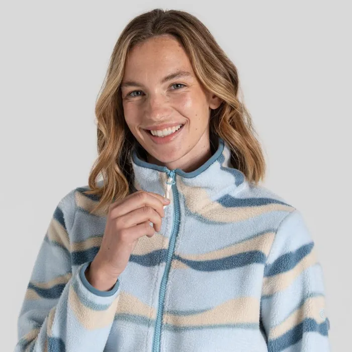 Womens Half Zip Fleece Craghoppers Althea Half Zip Fleece Sky Blue Print Womens Half Zip Fleece Craghoppers Althea Half Zip Fleece Sky Blue Print