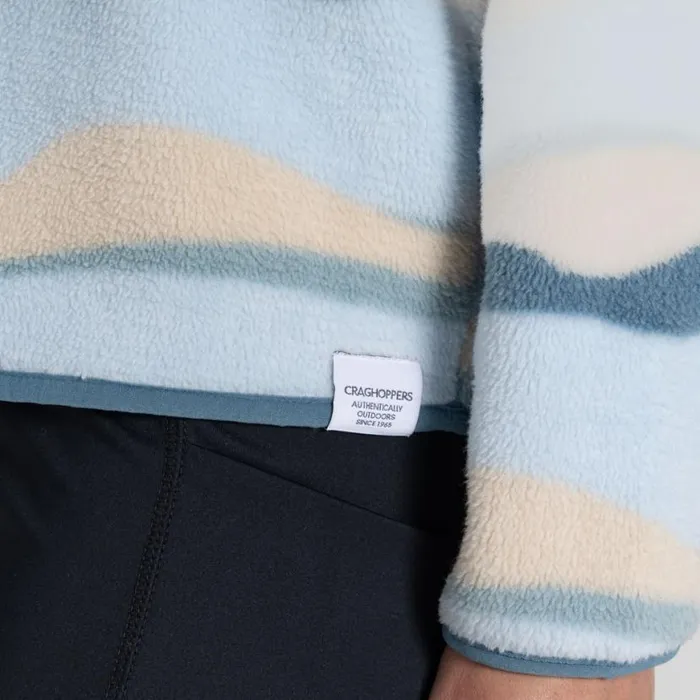 Womens Half Zip Fleece Craghoppers Althea Half Zip Fleece Sky Blue Print Womens Half Zip Fleece Craghoppers Althea Half Zip Fleece Sky Blue Print