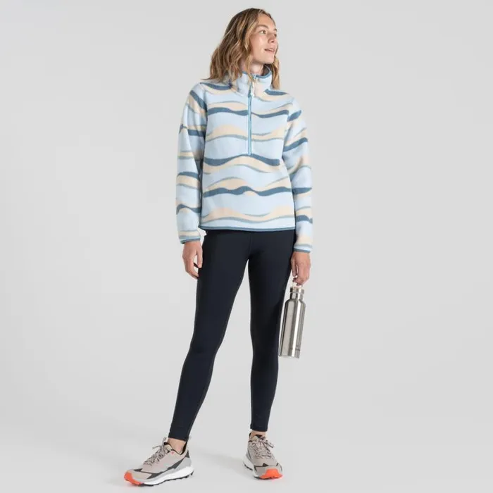 Womens Half Zip Fleece Craghoppers Althea Half Zip Fleece Sky Blue Print Womens Half Zip Fleece Craghoppers Althea Half Zip Fleece Sky Blue Print