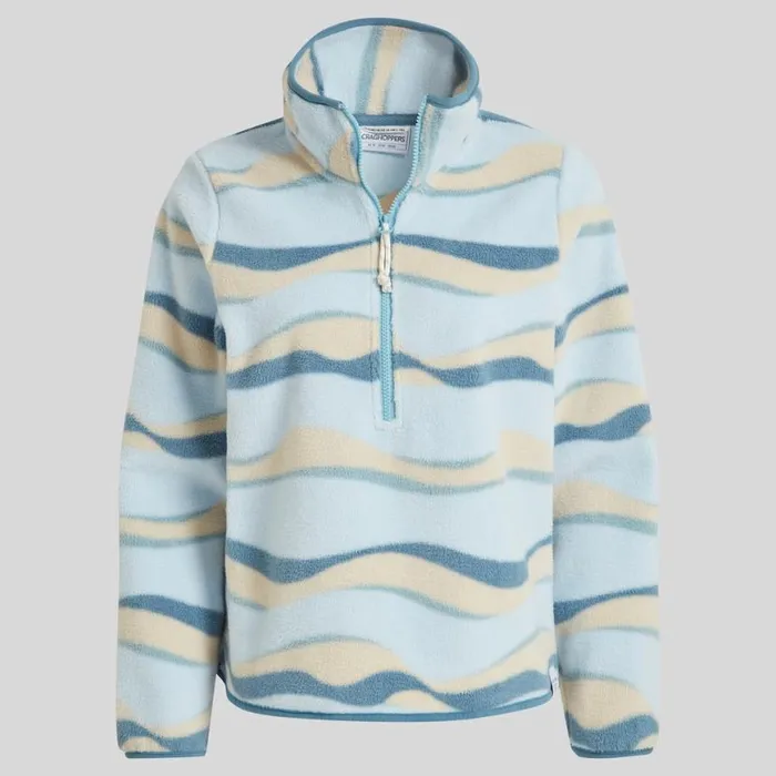 Womens Half Zip Fleece Craghoppers Althea Half Zip Fleece Sky Blue Print Womens Half Zip Fleece Craghoppers Althea Half Zip Fleece Sky Blue Print