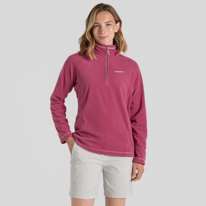 Womens Half Zip Fleece Craghoppers Miska VI Half Zip Fleece Dusky Hibiscus
