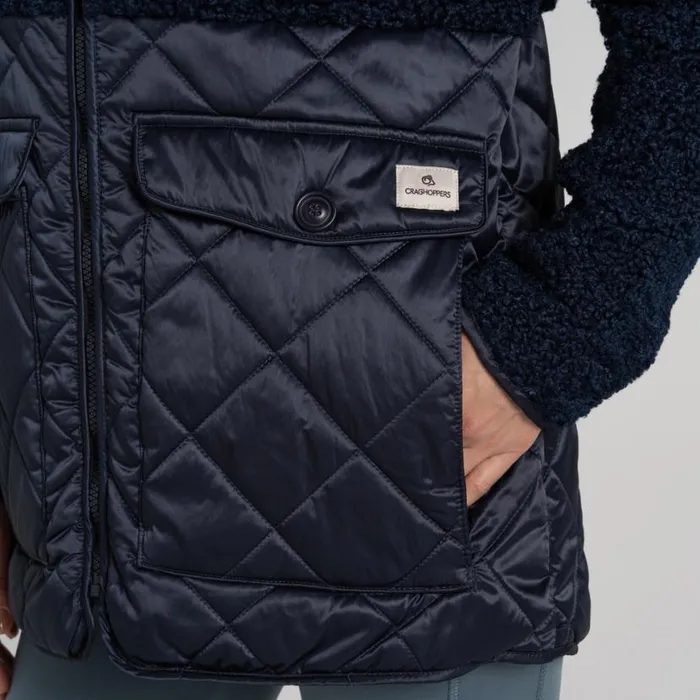 Womens Insulated Jackets Craghoppers Zapta Insulating Hybrid Jacket Blue Navy Womens Insulated Jackets Craghoppers Zapta Insulating Hybrid Jacket Blue Navy