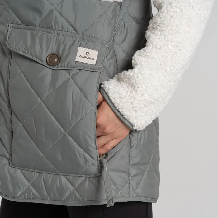 Womens Insulated Jackets Craghoppers Zapta Insulating Hybrid Jacket Calico Vert Womens Insulated Jackets Craghoppers Zapta Insulating Hybrid Jacket Calico Vert