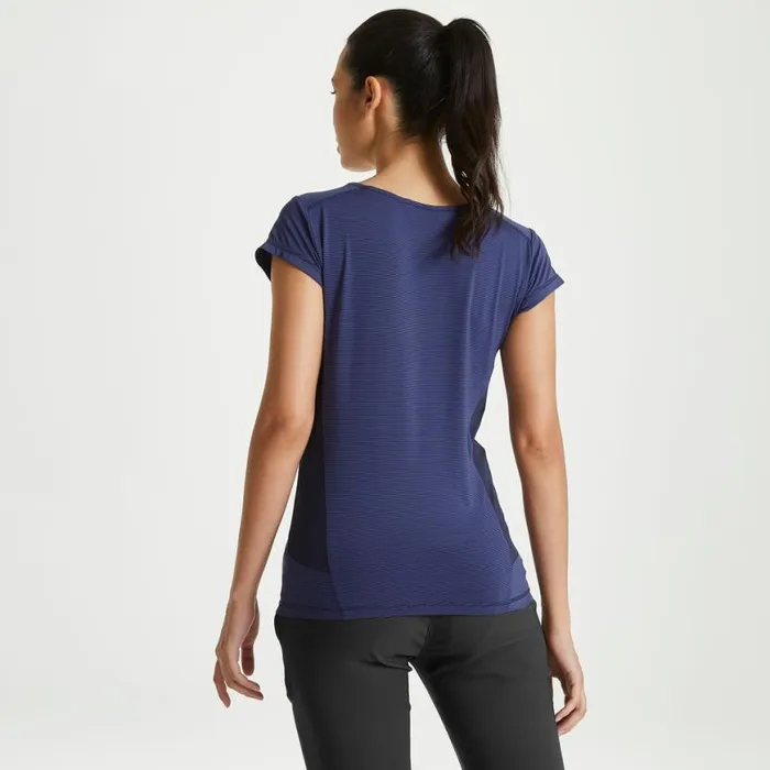 Womens Short Sleeve Craghoppers Atmos Short Sleeved TShirt Blue Navy