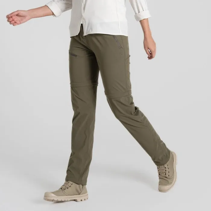 Womens Walking Trousers Craghoppers NosiLife Pro Convertible Trouser III Wild Olive