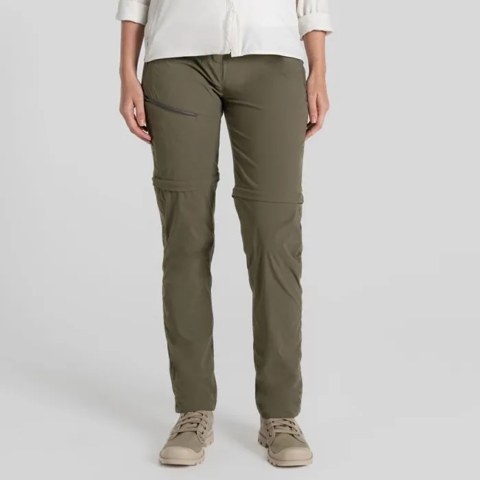 Womens Walking Trousers Craghoppers NosiLife Pro Convertible Trouser III Wild Olive Womens Walking Trousers Craghoppers NosiLife Pro Convertible Trouser III Wild Olive