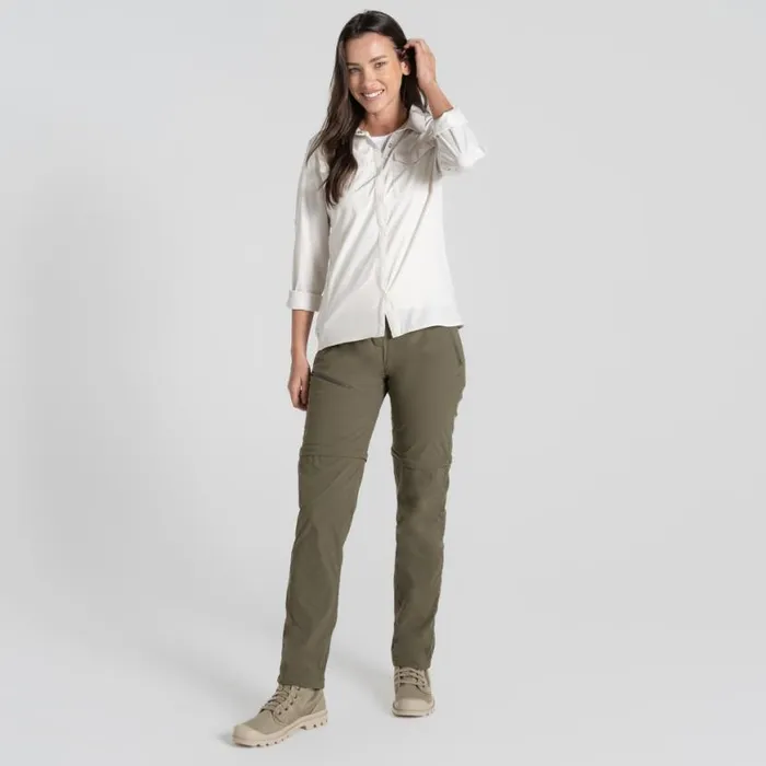 Womens Walking Trousers Craghoppers NosiLife Pro Convertible Trouser III Wild Olive Womens Walking Trousers Craghoppers NosiLife Pro Convertible Trouser III Wild Olive