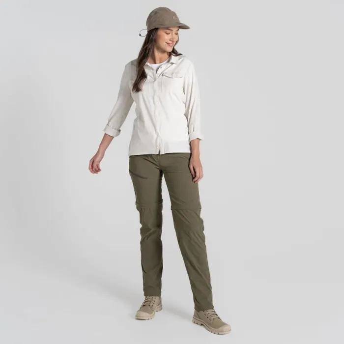 Womens Walking Trousers Craghoppers NosiLife Pro Convertible Trouser III Wild Olive Womens Walking Trousers Craghoppers NosiLife Pro Convertible Trouser III Wild Olive