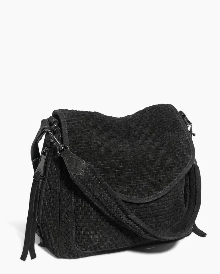 Woven All For Love Convertible Shoulder Black Suede Women Aimee Kestenberg Satchels