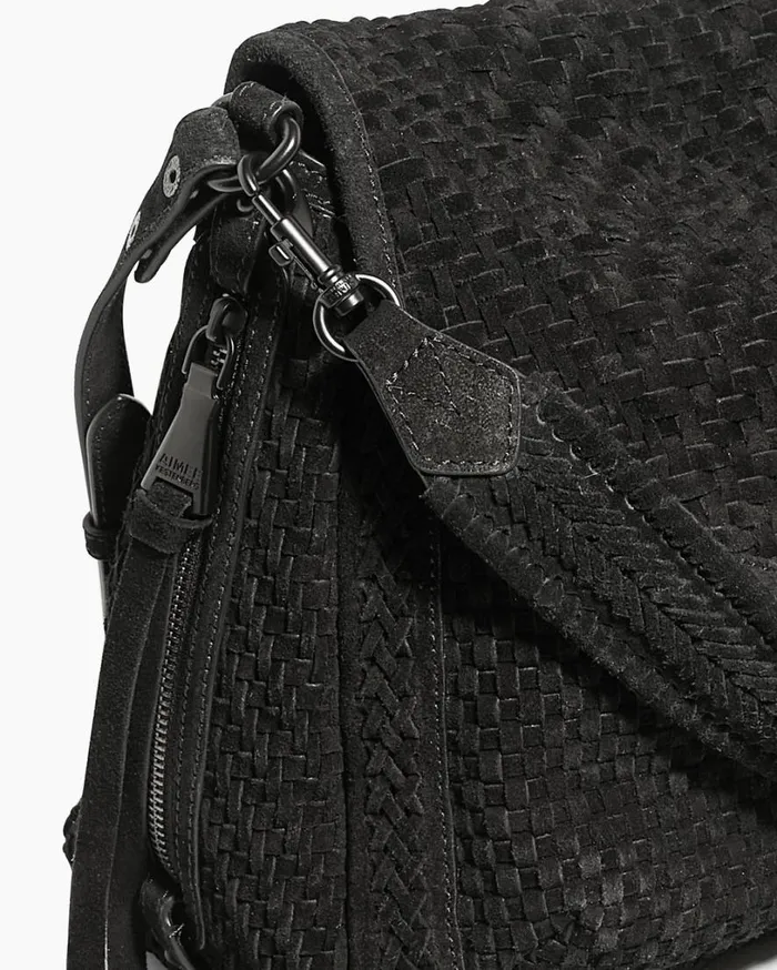 Woven All For Love Convertible Shoulder Black Suede Women Aimee Kestenberg Satchels