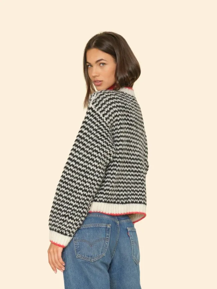 Xirena Black Creme Mabel Sweater Women Sweaters and Jackets