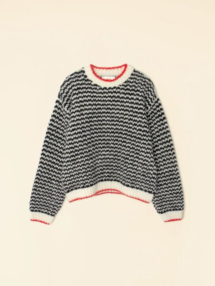 Xirena Black Creme Mabel Sweater Women Sweaters and Jackets