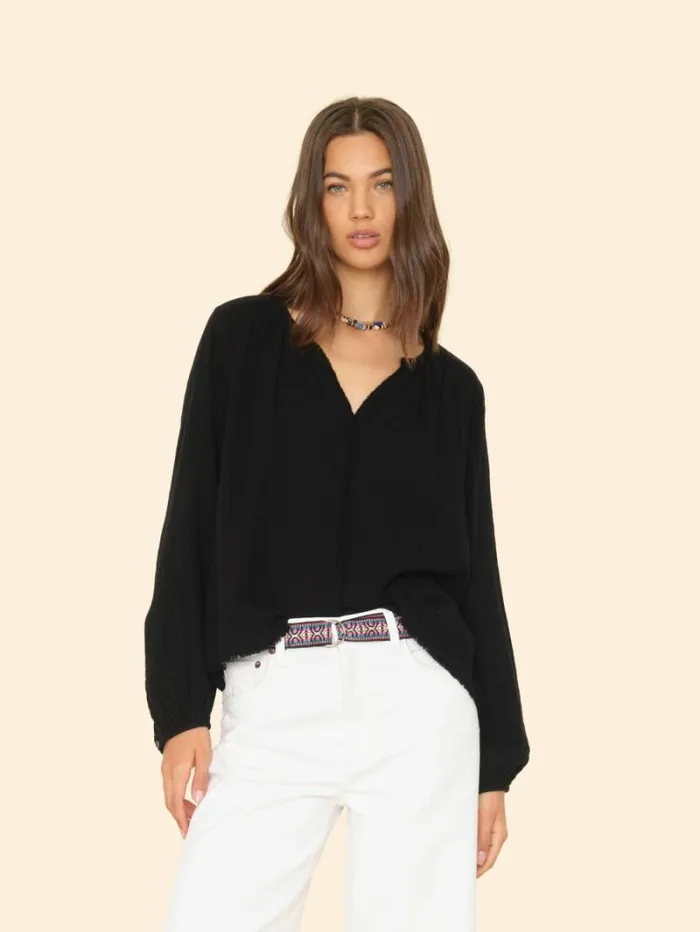 Xirena Black Hortense Top Women Tops