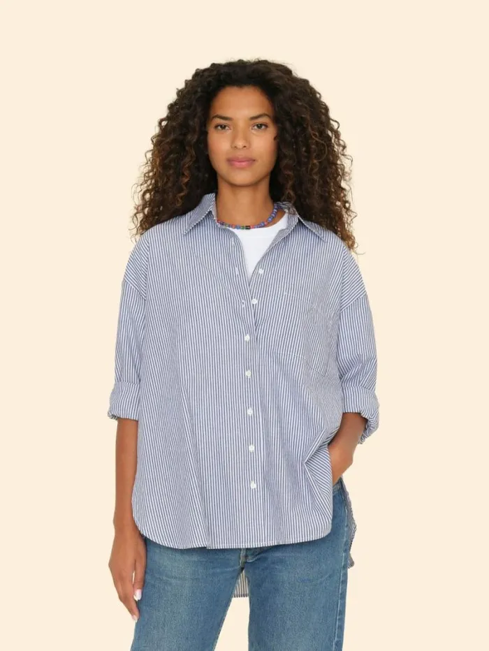 Xirena Blue Ink Sydney Shirt Women Shirts