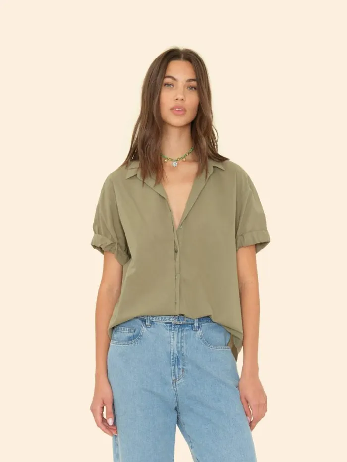 Xirena Dark Seagrass Channing Shirt Women Shirts
