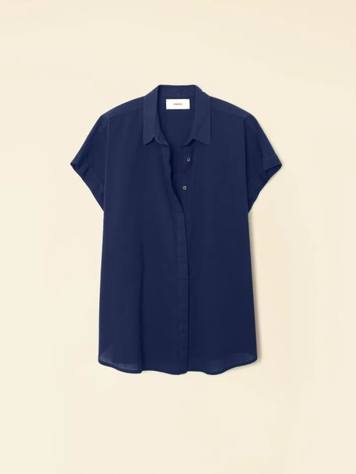 Xirena Navy Homer Shirt Women Shirts