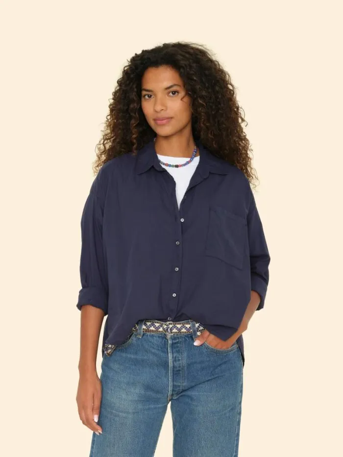 Xirena Navy Jordy Shirt Women Shirts