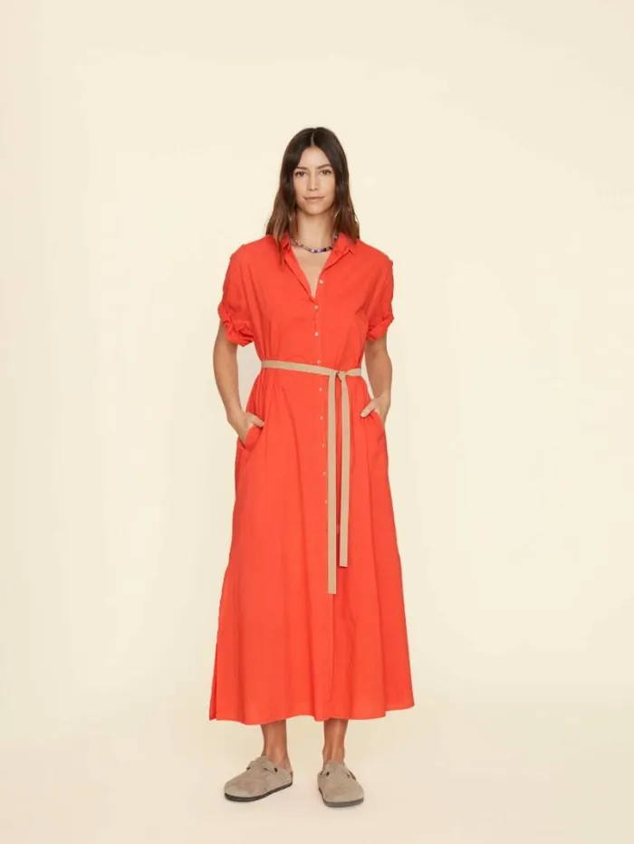 Xirena Orange Sunset Linnet Dress Women Dresses