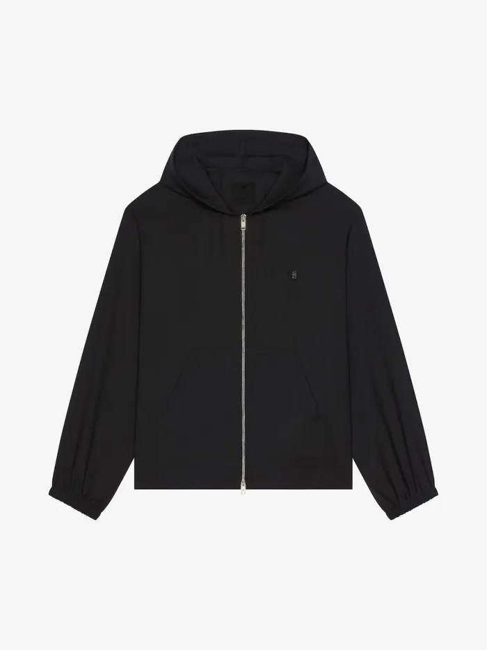 Zipped Hoodie In Wool With 4g Detail Black Men Givenchy Sweatshirts and Hoodies