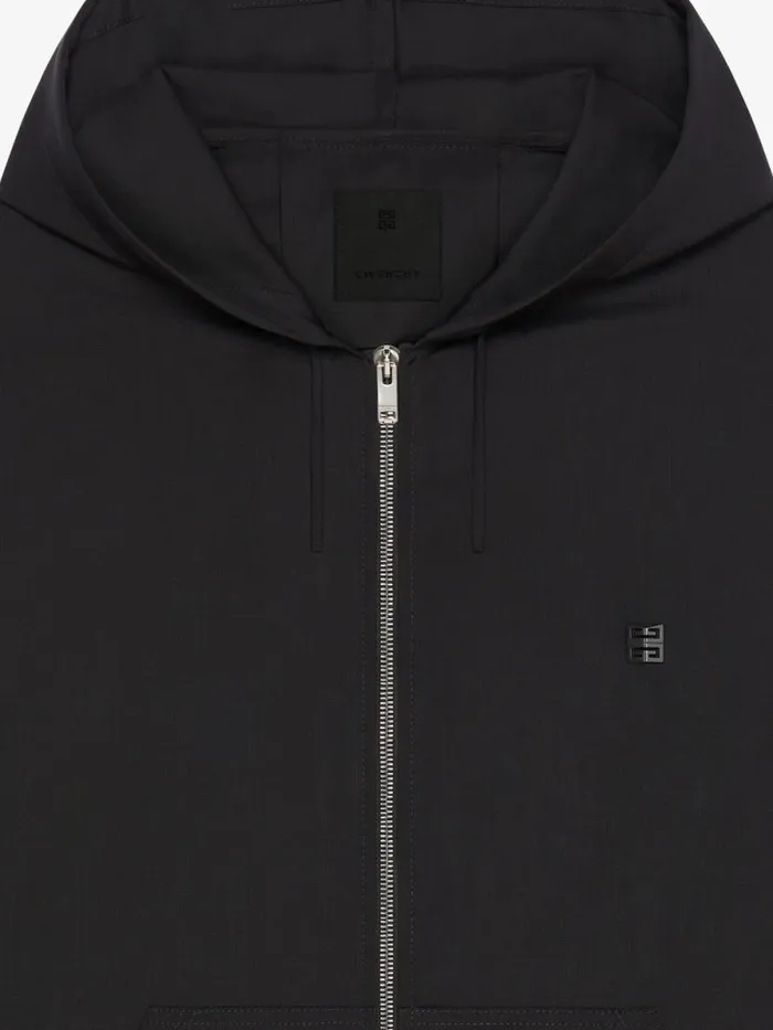 Zipped Hoodie In Wool With 4g Detail Black Men Givenchy Sweatshirts and Hoodies