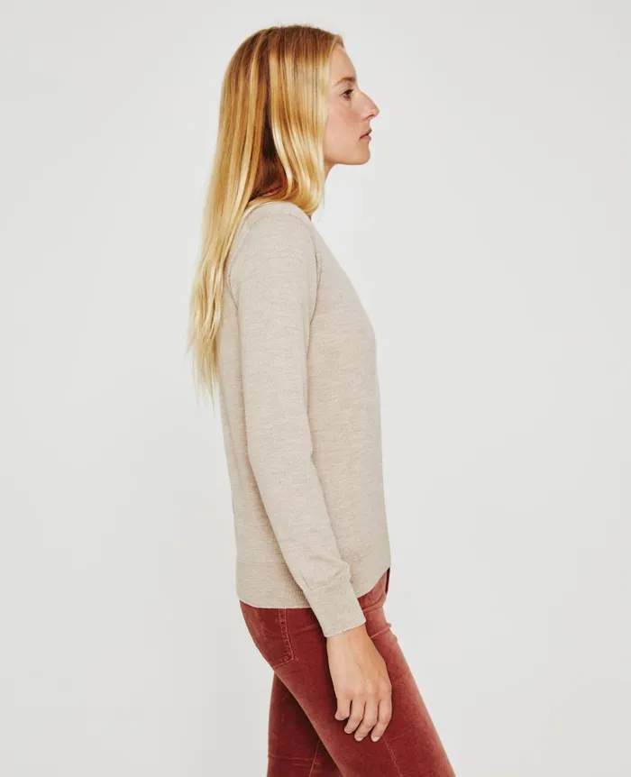 Zuri Crew Oatmilk Women AG Jeans Tops and Shirts Zuri Crew Oatmilk Women AG Jeans Tops and Shirts
